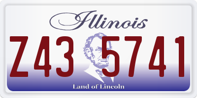 IL license plate Z435741