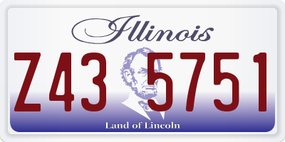 IL license plate Z435751