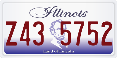 IL license plate Z435752