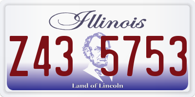 IL license plate Z435753