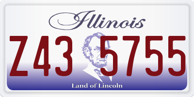 IL license plate Z435755