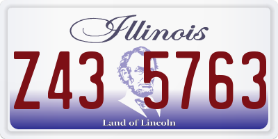 IL license plate Z435763