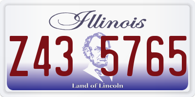 IL license plate Z435765
