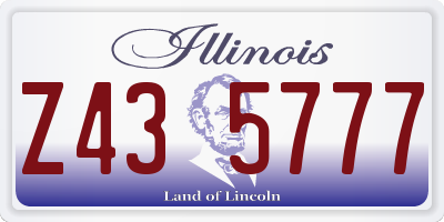 IL license plate Z435777