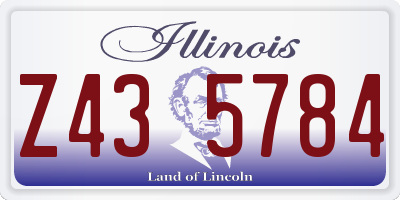 IL license plate Z435784