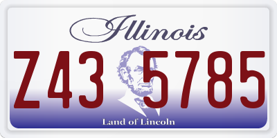 IL license plate Z435785