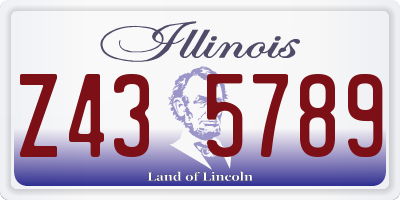 IL license plate Z435789