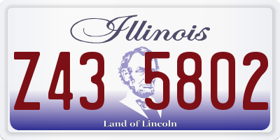 IL license plate Z435802