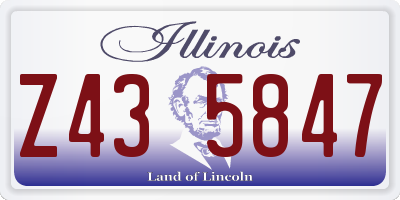 IL license plate Z435847