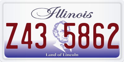 IL license plate Z435862
