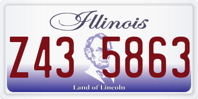 IL license plate Z435863