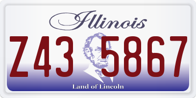 IL license plate Z435867
