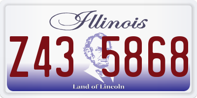 IL license plate Z435868