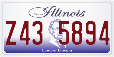 IL license plate Z435894