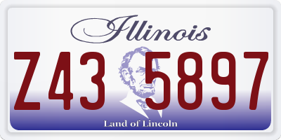 IL license plate Z435897