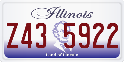 IL license plate Z435922
