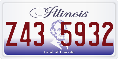 IL license plate Z435932