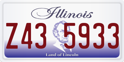 IL license plate Z435933