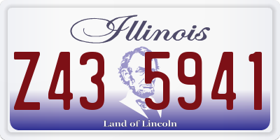 IL license plate Z435941