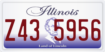IL license plate Z435956