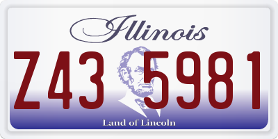 IL license plate Z435981