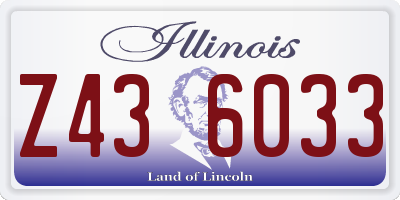 IL license plate Z436033