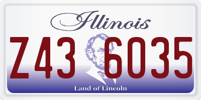 IL license plate Z436035