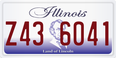 IL license plate Z436041