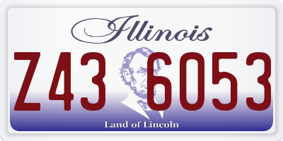 IL license plate Z436053