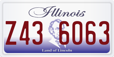 IL license plate Z436063