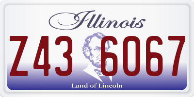 IL license plate Z436067