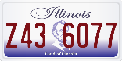 IL license plate Z436077