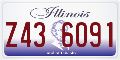 IL license plate Z436091