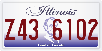 IL license plate Z436102
