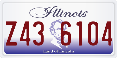IL license plate Z436104