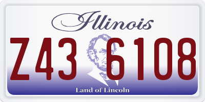 IL license plate Z436108