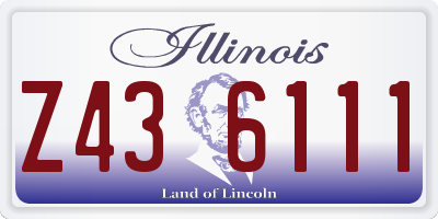 IL license plate Z436111