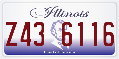 IL license plate Z436116