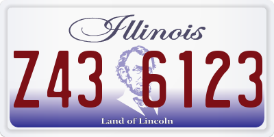 IL license plate Z436123