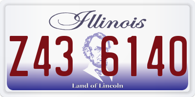 IL license plate Z436140