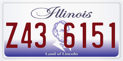 IL license plate Z436151