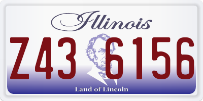 IL license plate Z436156