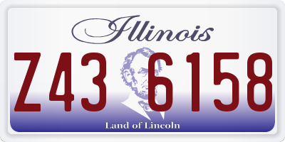 IL license plate Z436158
