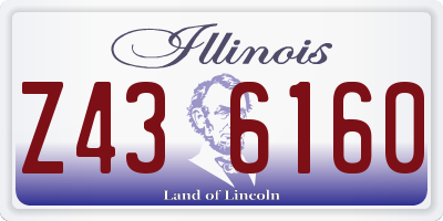IL license plate Z436160