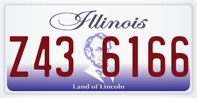IL license plate Z436166