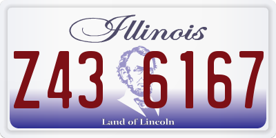 IL license plate Z436167