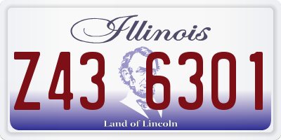 IL license plate Z436301