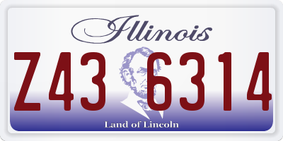 IL license plate Z436314