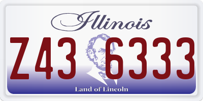 IL license plate Z436333