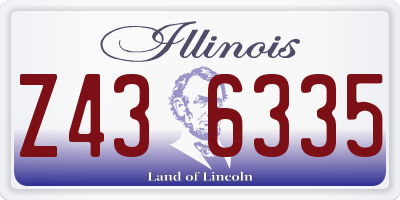 IL license plate Z436335